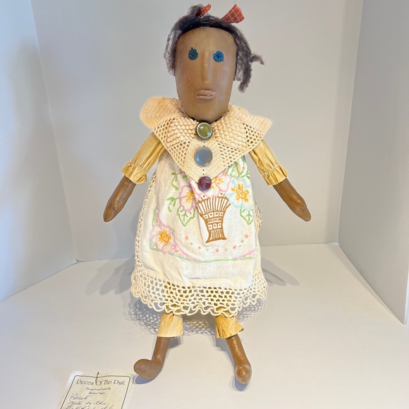 Accents | Vintage Primitive Folk Art Rag Doll Made With Vintage Fabrics ...